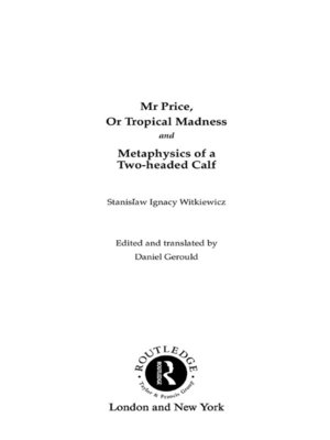 cover image of Mr Price, or Tropical Madness and Metaphysics of a Two- Headed Calf